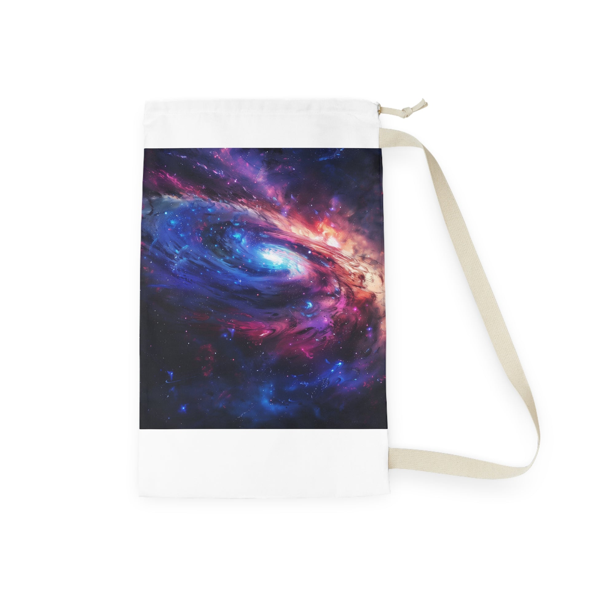 "Neon Galaxy Laundry Bag - Transport your laundry to the stars with vibrant cosmic patterns"