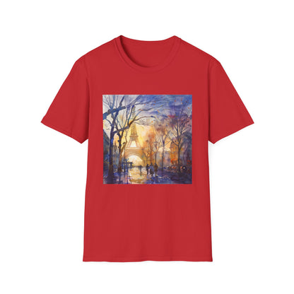 Parisian Icon in Watercolor: The Eiffel Tower T-shirt