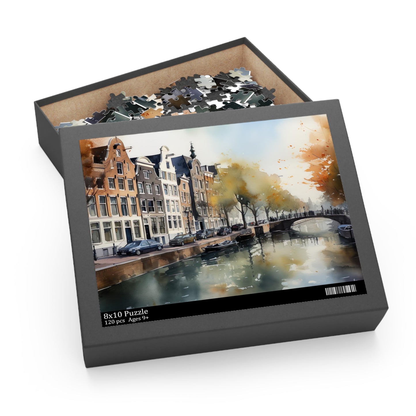 "Amsterdam Adventure Jigsaw Puzzle - Picture-perfect canals and iconic architecture challenge"