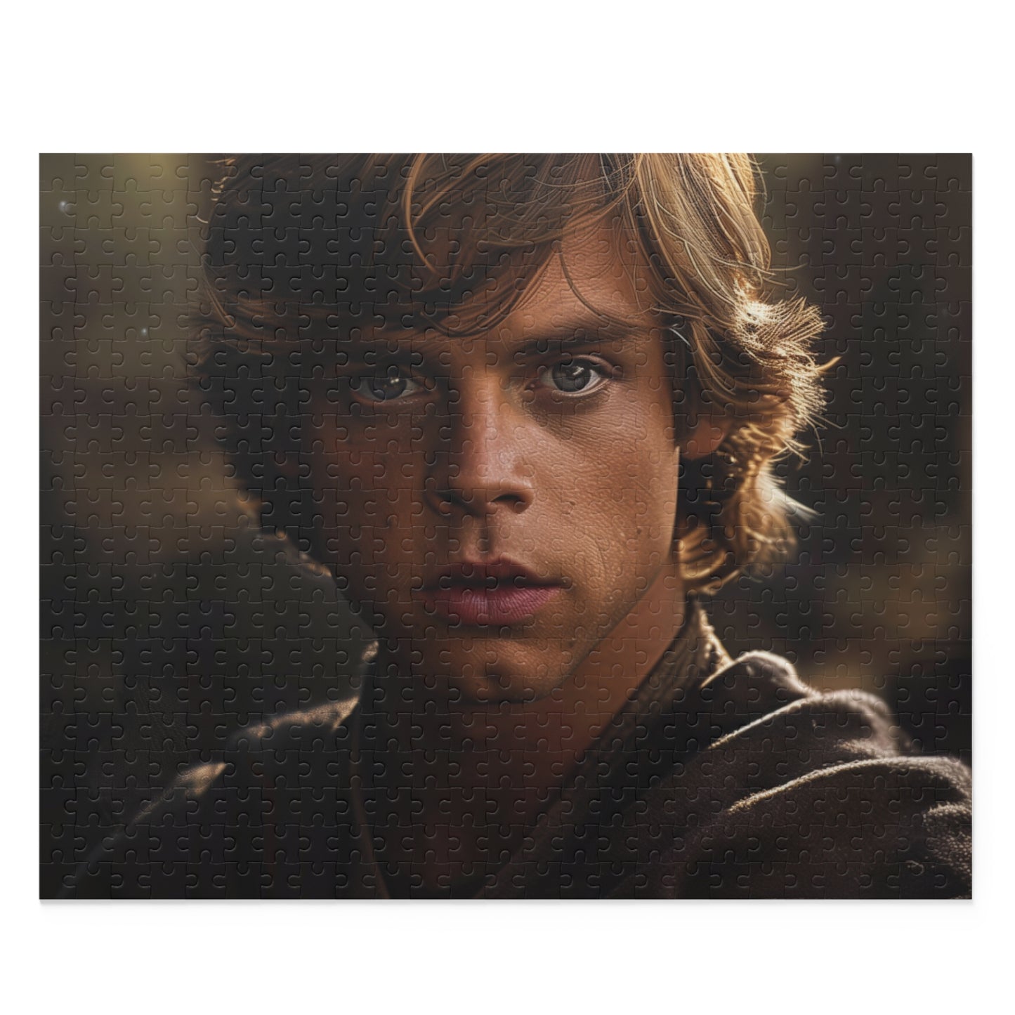 "Luke Skywalker Jedi Puzzle: Challenge your Jedi skills with this epic jigsaw puzzle. May the Force be with you as you piece together this iconic image."