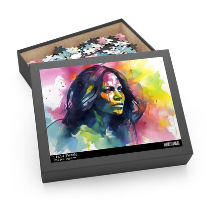 Michelle Obama Neon Colors Puzzle