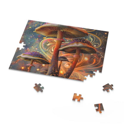 "Colorful Trippy Mushroom Jigsaw Puzzle for Puzzle Enthusiasts"