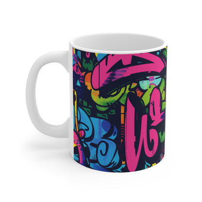 Neon Urban Graffiti Coffee Mug