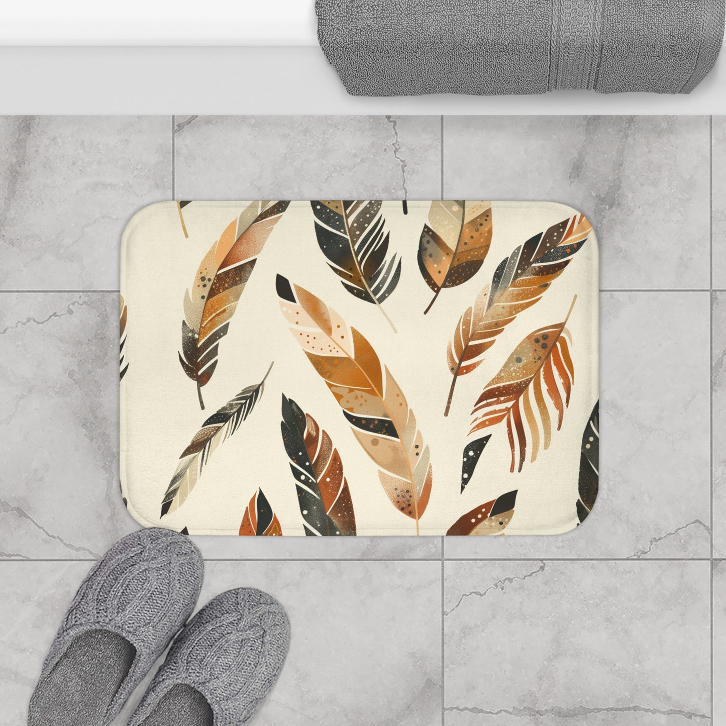 Feathered Boho Bliss Bath Mat