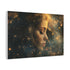 Celestial Goddess Surrounded by Stars — Canvas Wall Art — Side Profile & Stretched Corner Detail