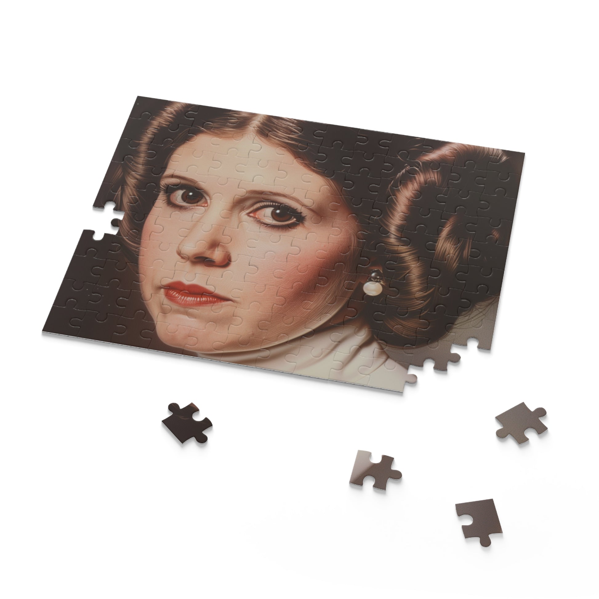 "Leia's Galactic Jigsaw Puzzle - Iconic Princess Leia from Star Wars portrait puzzle"