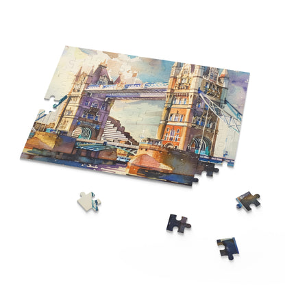 London Watercolor Tower Bridge Puzzle