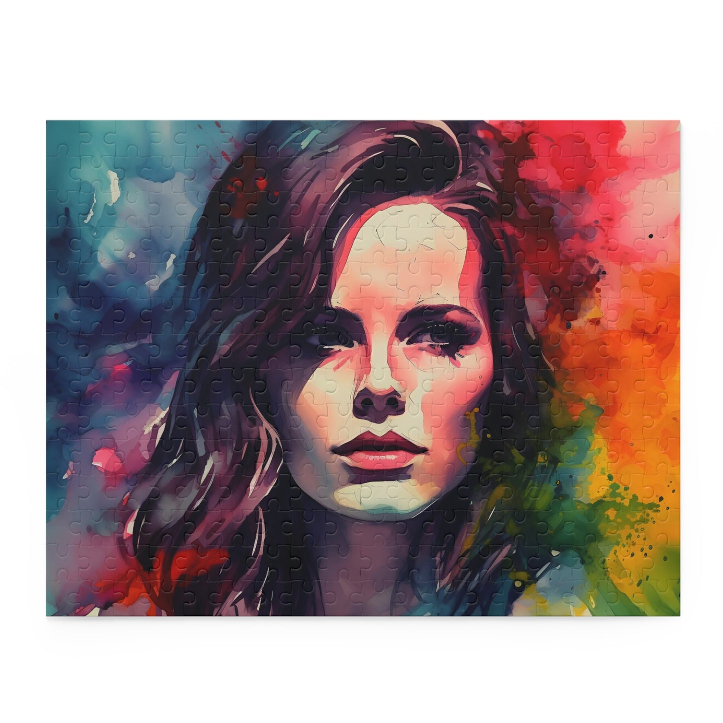 Kate Beckinsale Neon Watercolor Puzzle