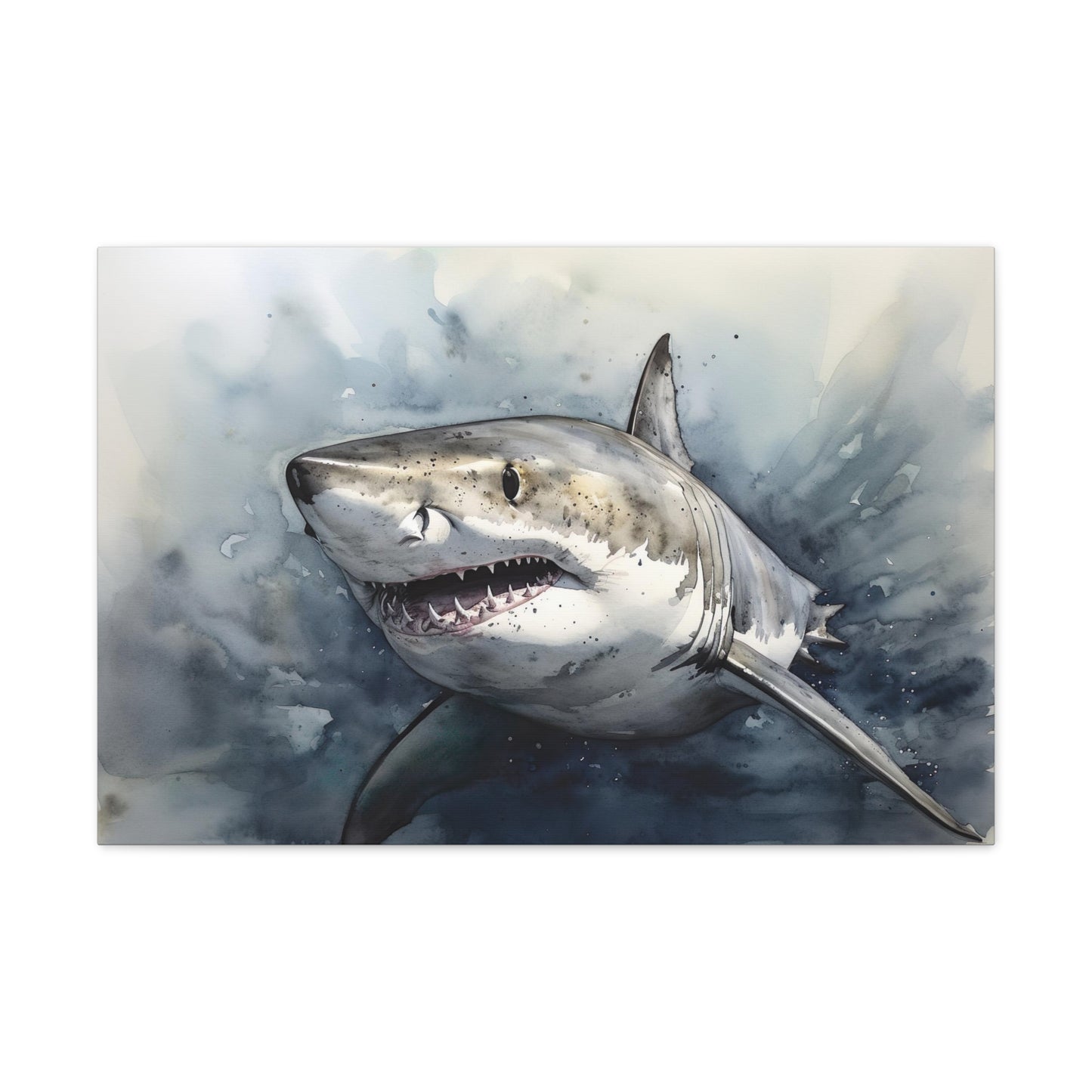 White Shark Canvas Art | Canvas | Art & Wall Decor, Canvas, Fall Picks, Hanging Hardware, Home & Living, Indoor, Top Spring Products, Valentine's Day promotion | Prints with Passion