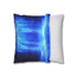 Frozen Waterfall Glowing with Blue Fire — 40×40 Cushion Cover — Soft Brushed Fabric Texture Close-Up