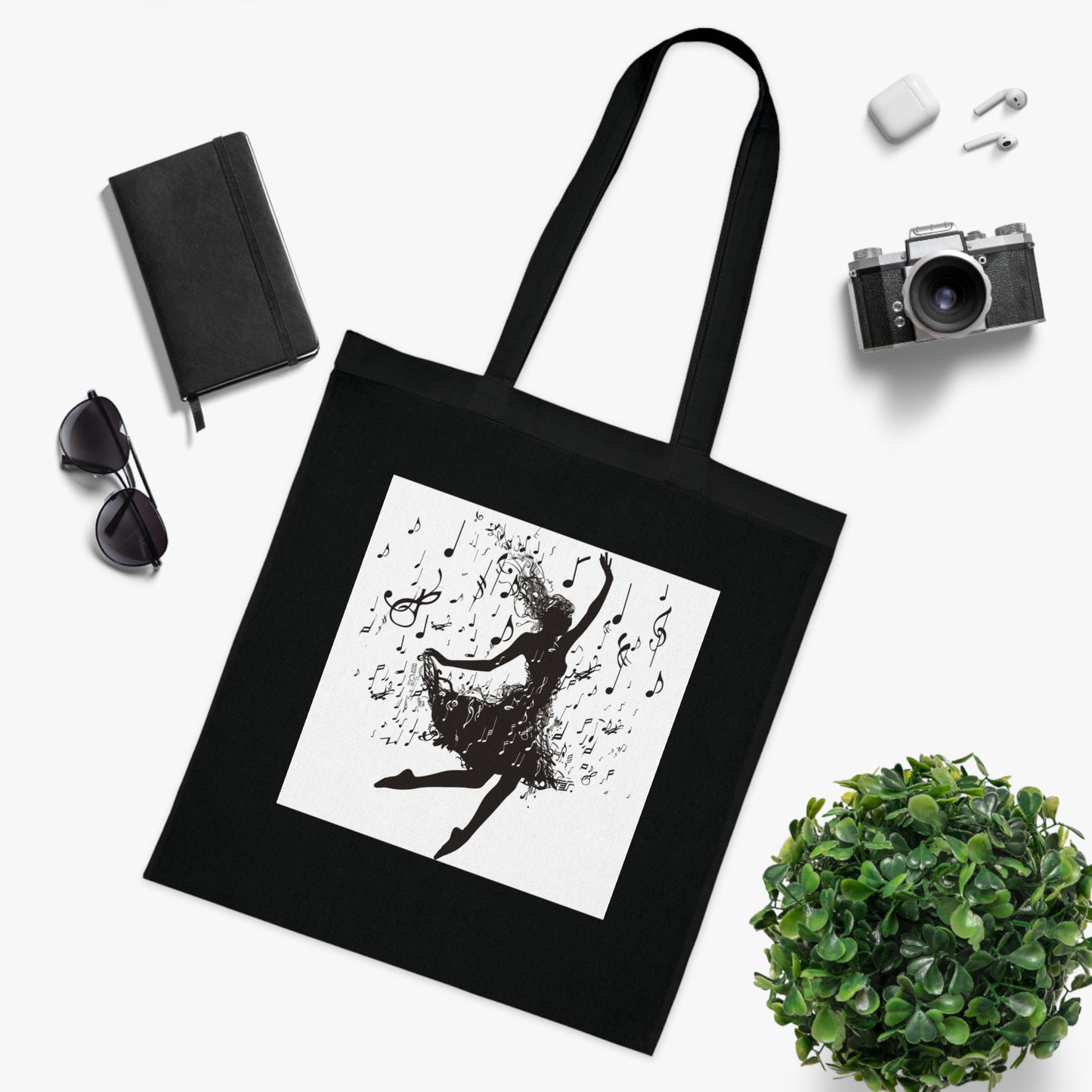 Dancing Notes Tote Bag