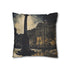 Trafalgar Square London Rainy Evening — 40×40 Cushion Cover — Double-Sided Back & Concealed Zip Detail