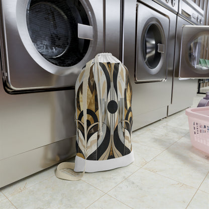 "Abstract Deco Laundry Bag - Stylish laundry bag with art deco pattern, durable material, and unique design"