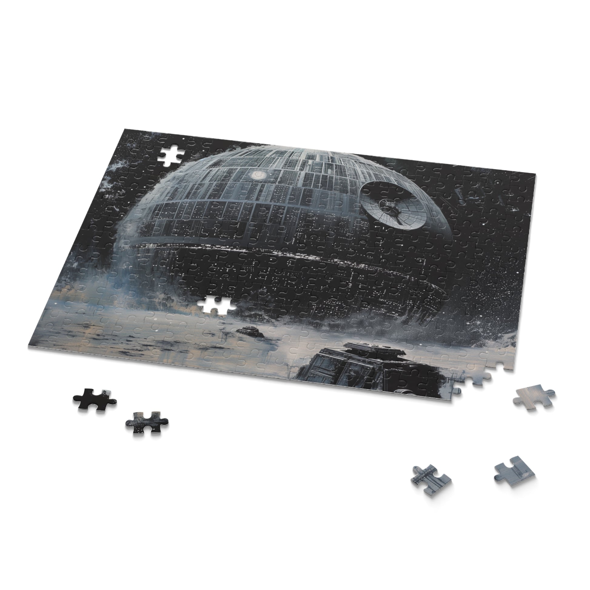 "Challenging Death Star Wars jigsaw puzzle, perfect for fans and enthusiasts"