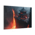 Levitating Temple Above Lava River — Canvas Wall Art — Product Detail View 6