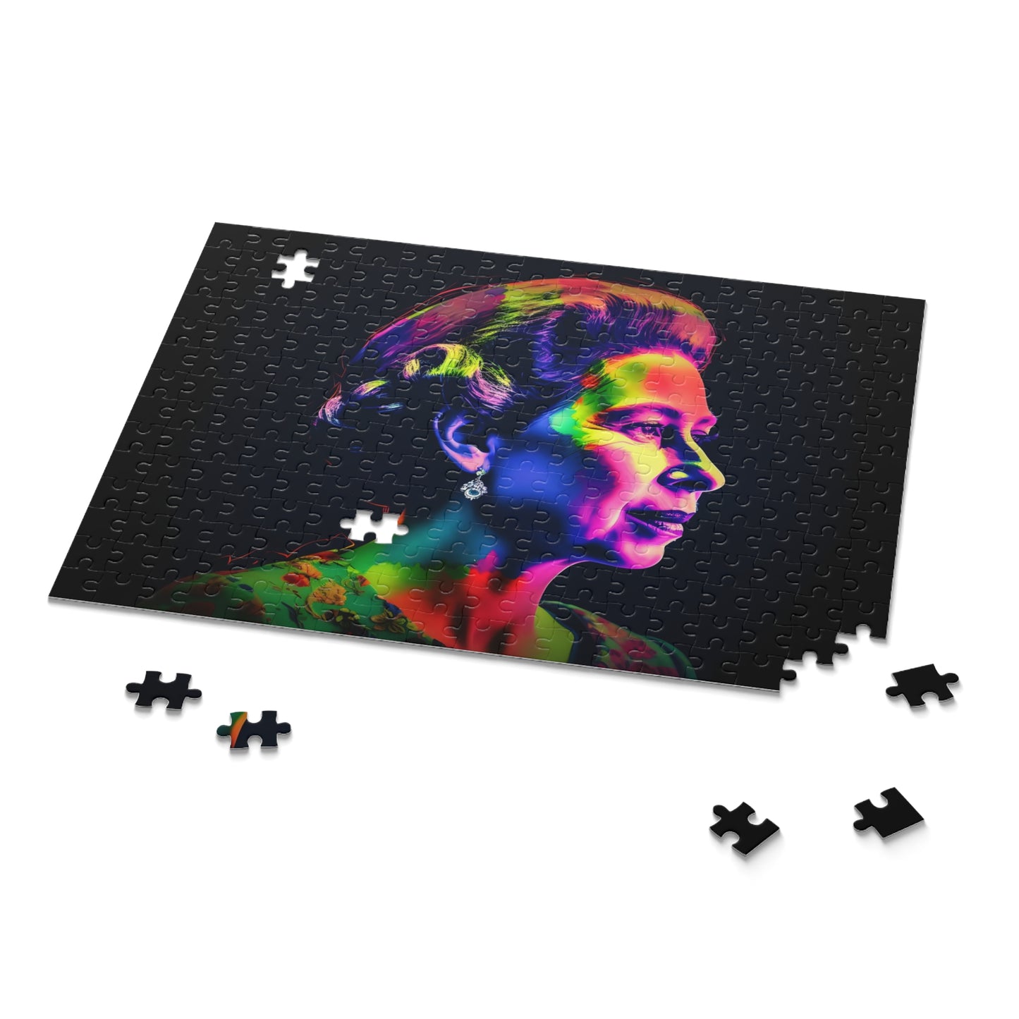 Neon Young Queen Elizabeth Puzzle