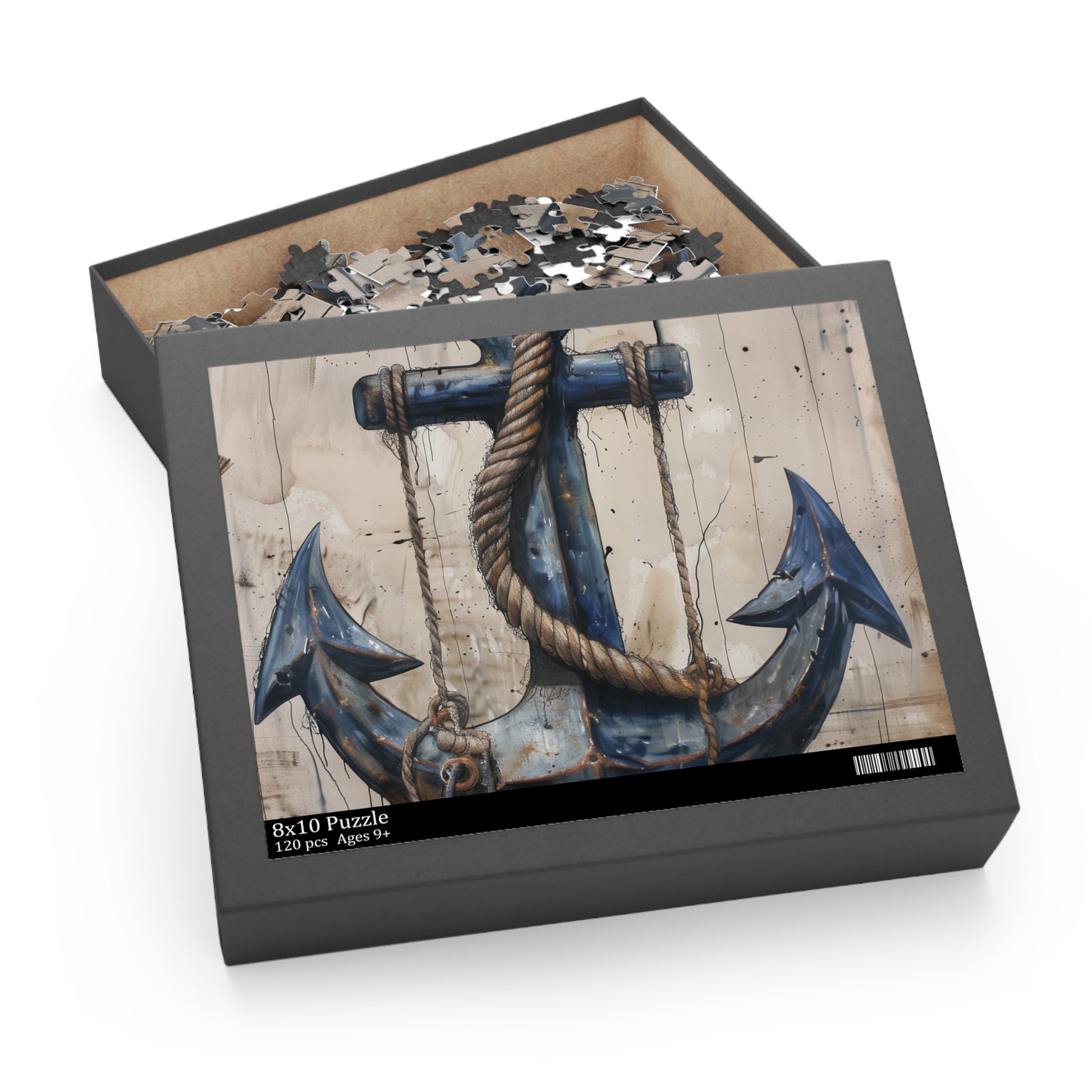 "Anchor and Rope maritime jigsaw puzzle for ocean lovers, a challenging seafaring adventure"