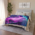 Data Ghost Drifting through Abandoned Plush Fleece Throw Blanket
