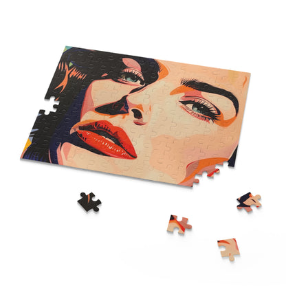 "Colorful Pop Art Portrait Jigsaw Puzzle - vibrant colors and intricate details for art enthusiasts"