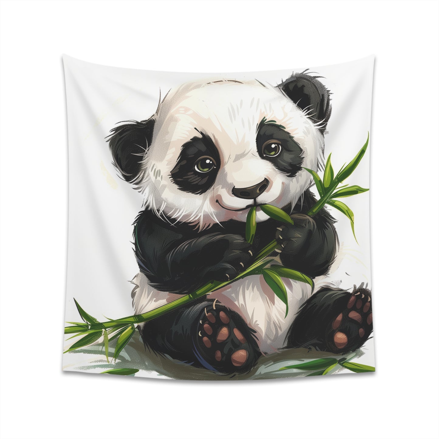 Adorable Panda Paradise Bamboo Tapestry: Whimsical nature-inspired decor for your home. Perfect gift.