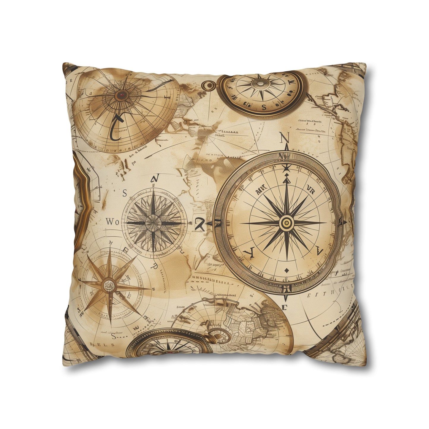 Vintage Maps Pillow Case - Add charm to your bedroom decor with seamless vintage maps pattern, perfect for a nostalgic touch.