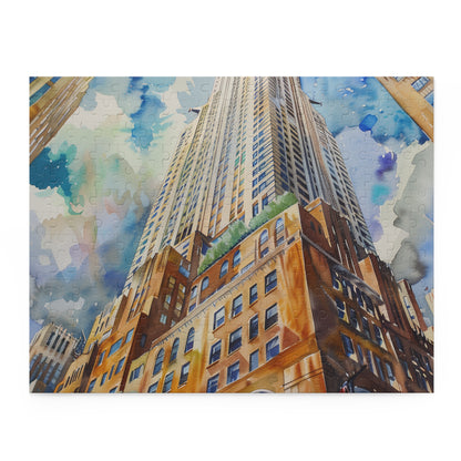 Chrysler Building Watercolor Puzzle