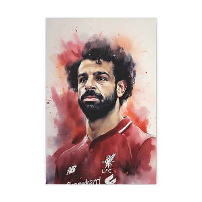 Salah: The Egyptian King in Watercolor Canvas: Mohamed Salah Funko Pop | Canvas | Art & Wall Decor, Canvas, Fall Picks, Hanging Hardware, Home & Living, Indoor, Top Spring Products, Valentine's Day promotion | Prints with Passion