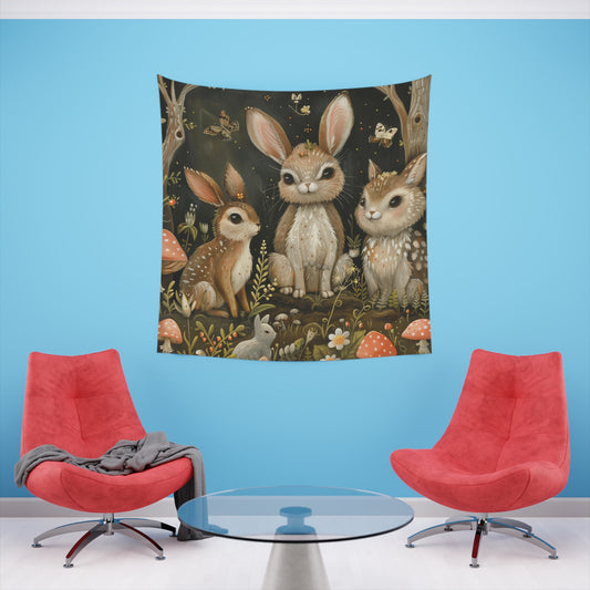 Enchanted Forest: A Woodland Tapestry | Wall Tapestry | All Over Print, AOP, Decor, Halloween, Home & Living, Home Decor, Indoor, Spring Essentials, Sublimation, Tapestry | Prints with Passion