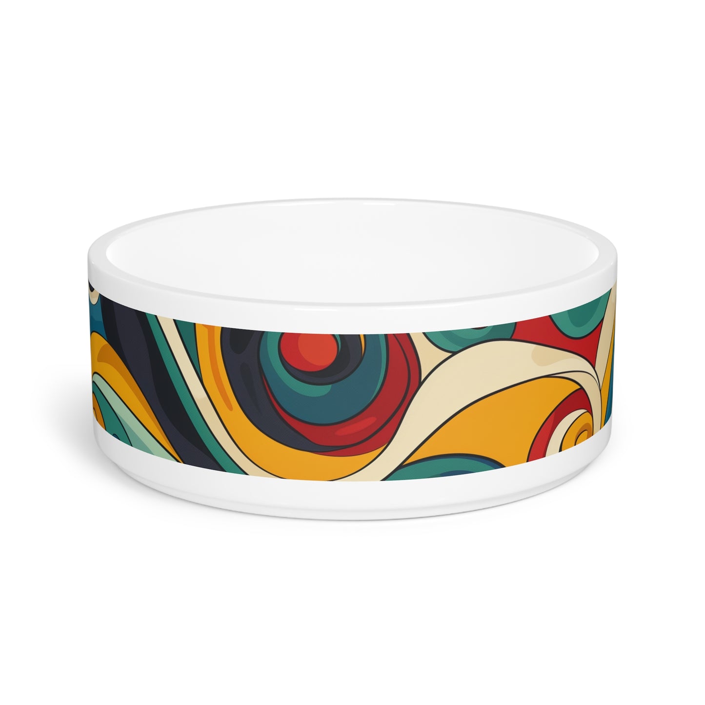 Wave Rider Pet Bowl: Retroinspired design for a vibrant mealtime experience