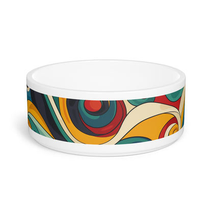 Wave Rider Pet Bowl: Retroinspired design for a vibrant mealtime experience