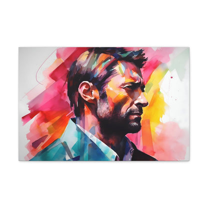 Wolverine Neon Watercolor Portrait