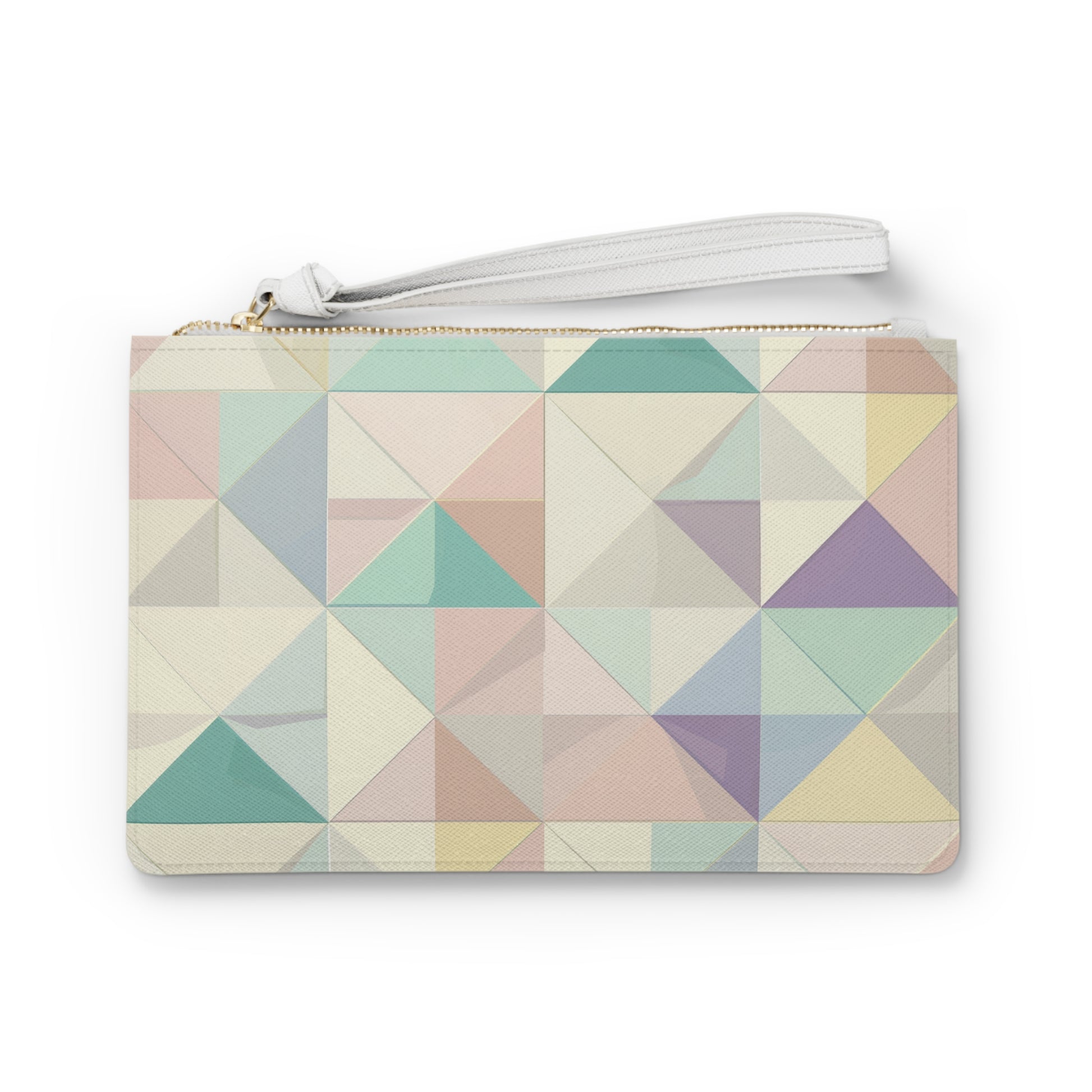 Geometric Pastel Clutch Bag | Clutch Bags | Accessories, All Over Print, AOP, Assembled in the USA, Assembled in USA, Bags, Made in the USA, Made in USA, Vegan | Prints with Passion