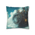 Dream Machine Surrounded by Thought Clouds — 40×40 Cushion Cover — Double-Sided Back & Concealed Zip Detail