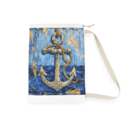 "Nautical Anchor Rope Laundry Bag for Stylish Organization"