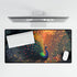 Ghost Peacock in Pixel Forest — XL & XXL Desk Mat — Product Detail View 5