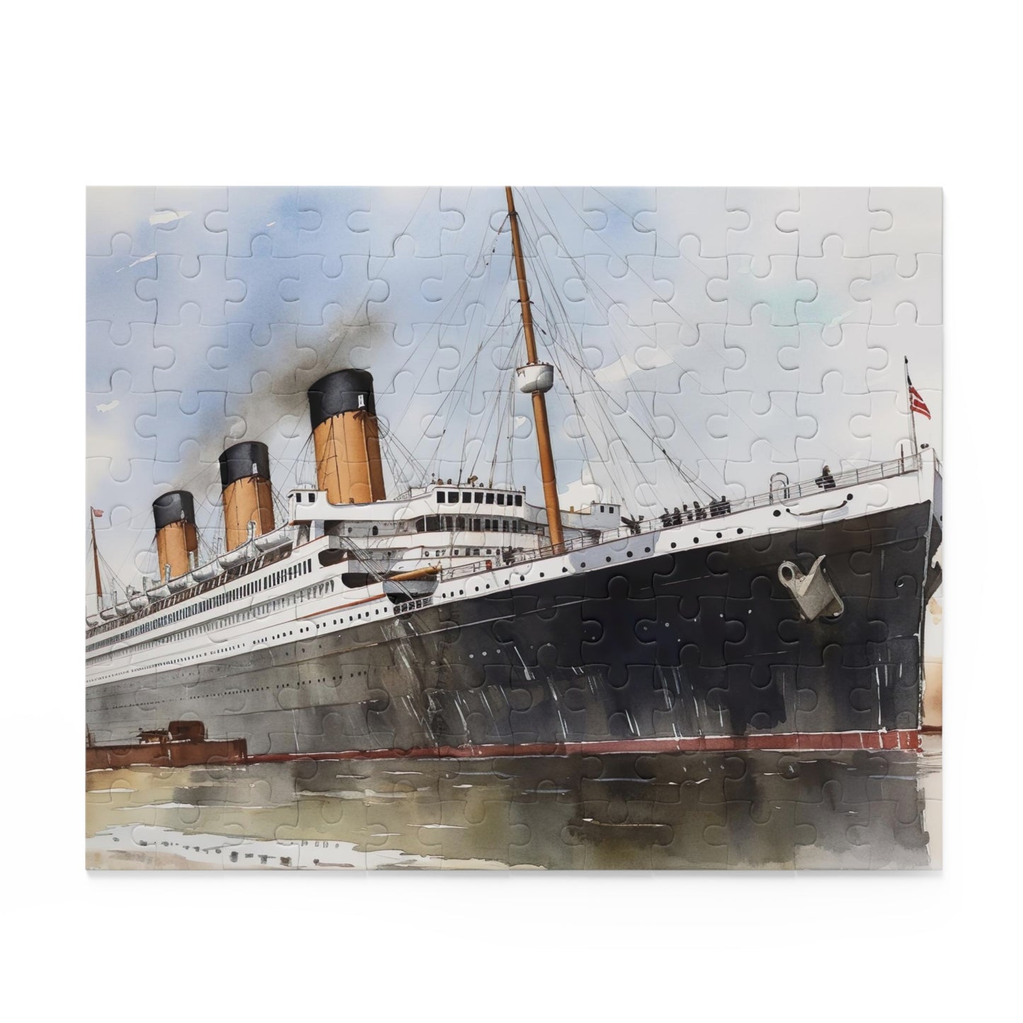 Intricately detailed Titanic ship jigsaw puzzle for history buffs.