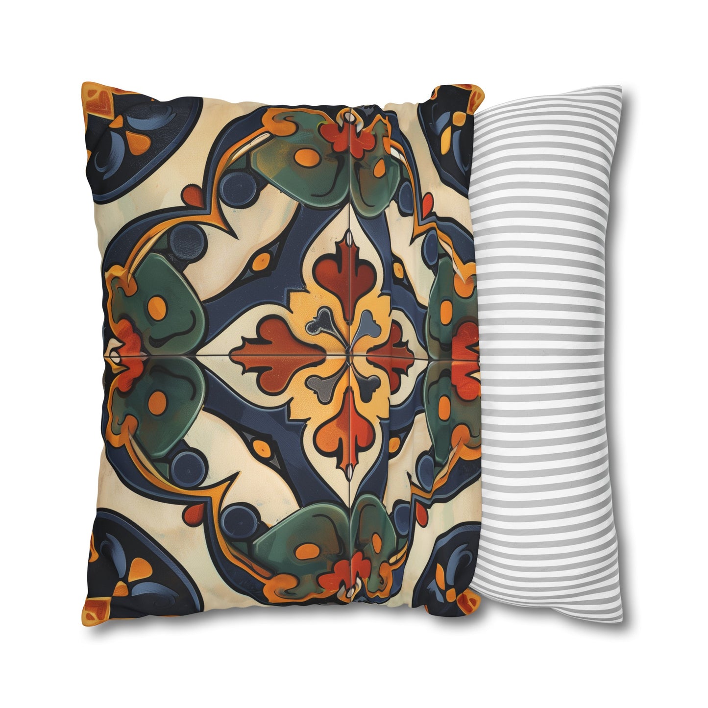 Luxurious Artisan Tiles Pillowcase with Seamless Pattern - High-Quality Fabric for Stunning Sleep Space