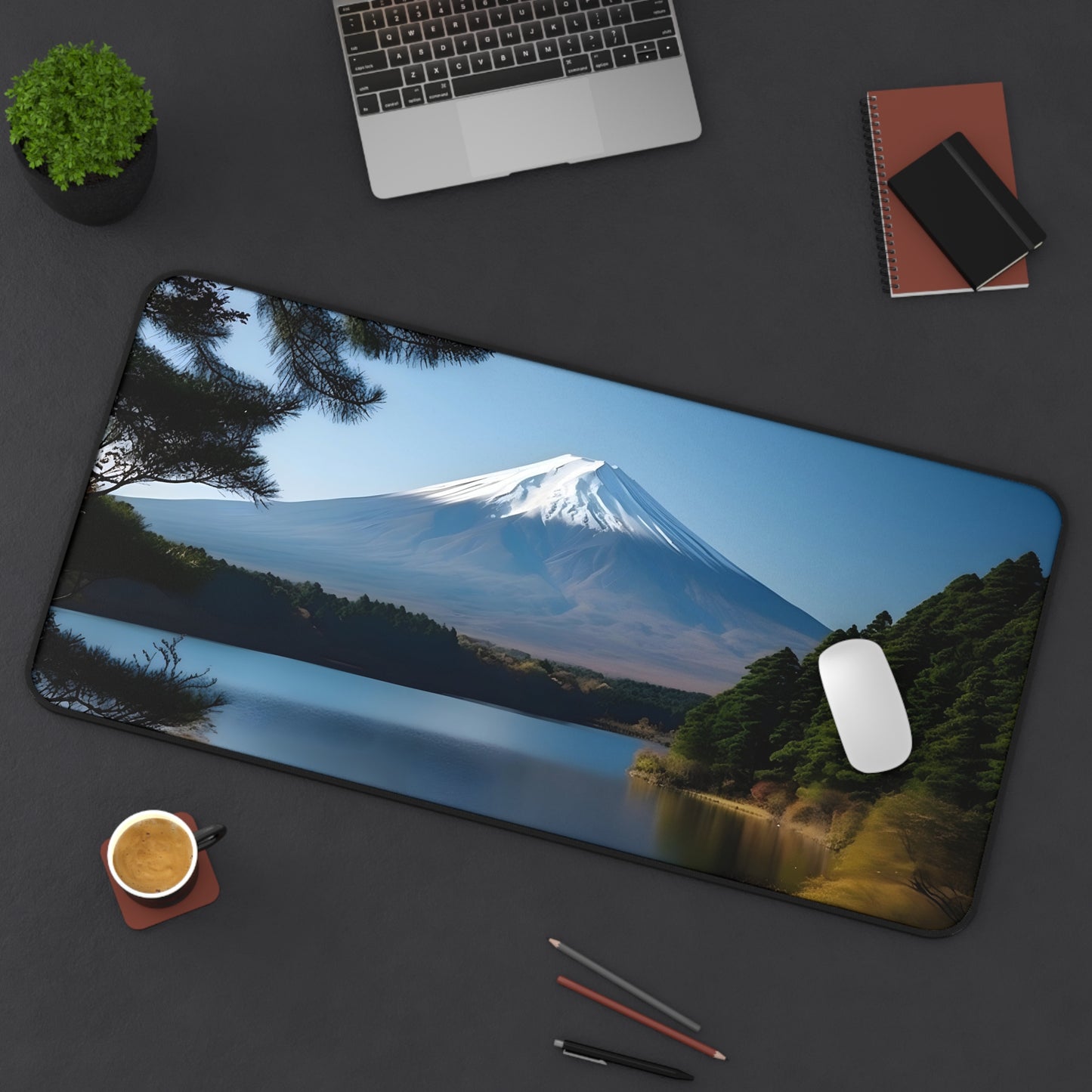 Fuji Peak Desk Mat | Desk Mat | Accessories, Back-to-School, Desk, Fall Bestsellers, Home & Living, Mouse pad, Mouse Pads, Mousepad, Seasonal Picks, Stationery, TikTok | Prints with Passion