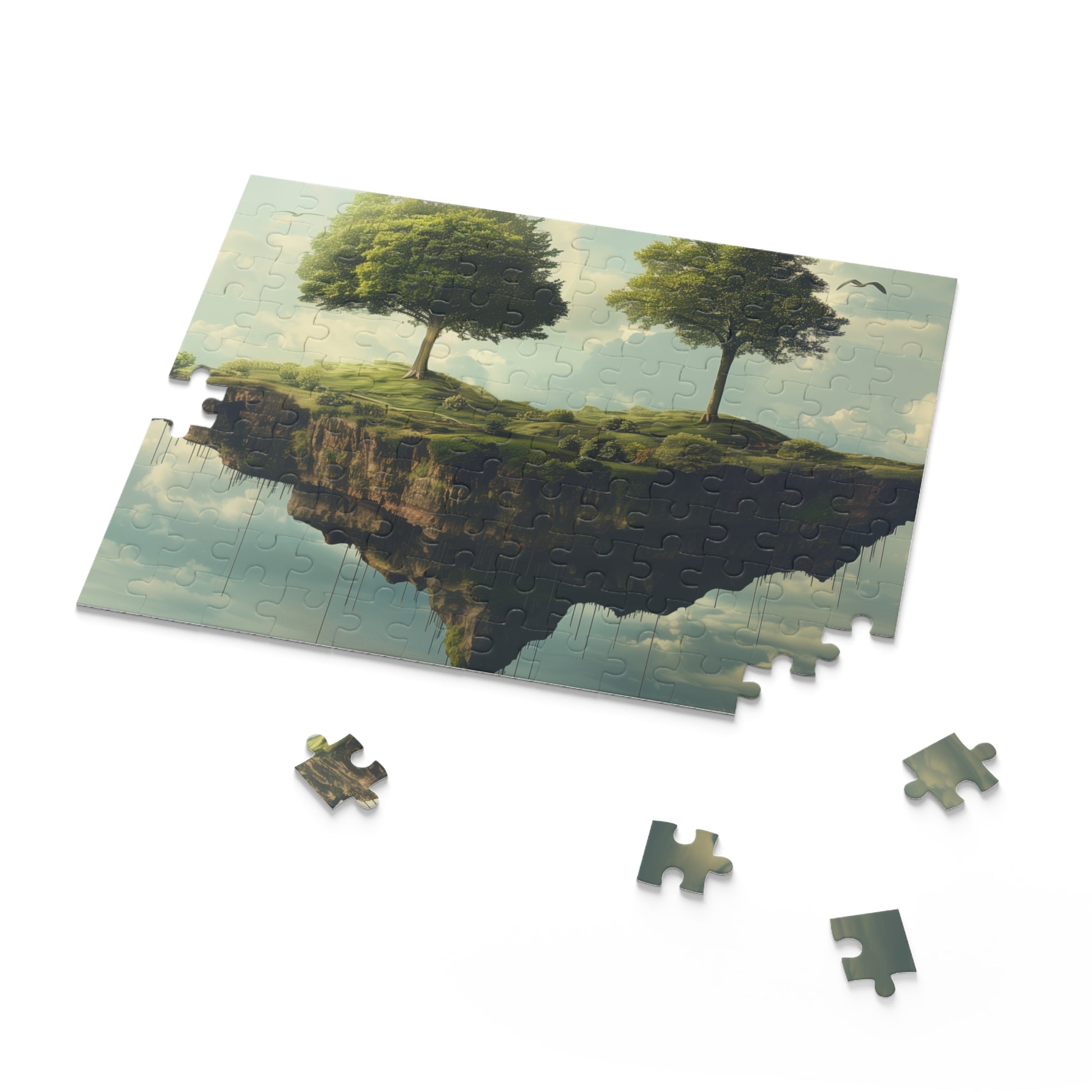 "Floating Island Dreamscape Puzzle - Surreal jigsaw with enchanting landscape"