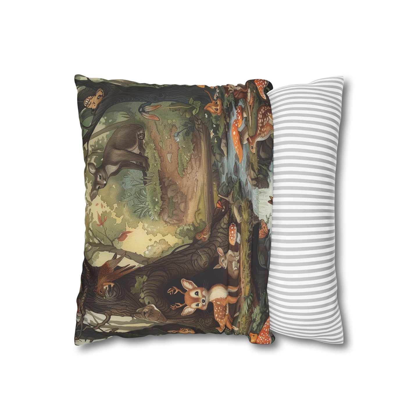 "Forest Friends Pillowcase - Enchanting woodland creatures design, high-quality and stylish for all seasons. Makes a great gift!"