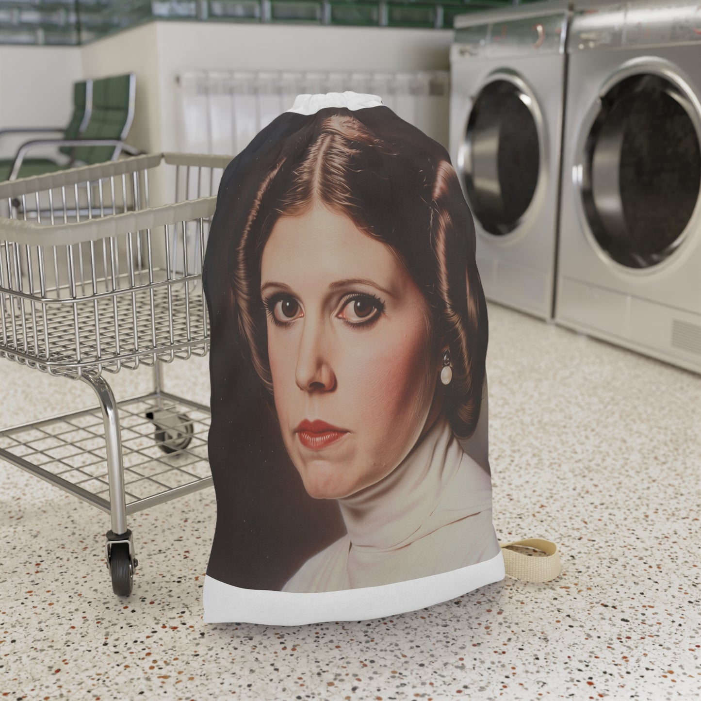 "Princess Leia Star Wars laundry bag, perfect for organizing dirty clothes in style"