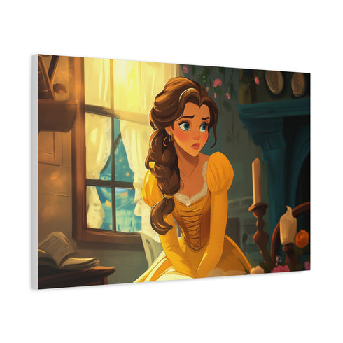 Belle & Enchanted Rose Fairytale — Canvas Wall Art — Product Detail View 6