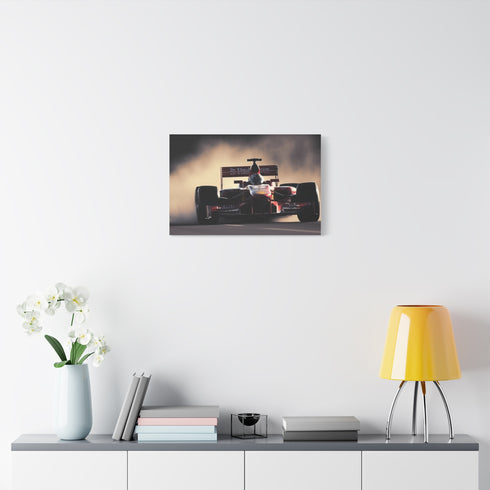 Formula 1 High-Speed Racing Car — Canvas Wall Art — Kiln-Dried Pine Frame & Ready-to-Hang Back View
