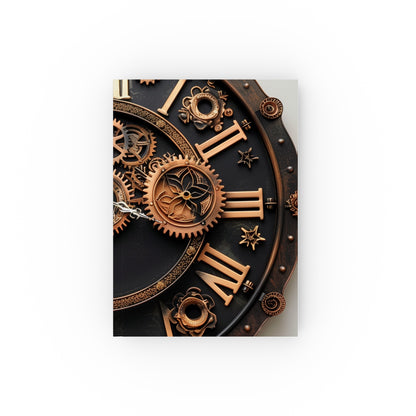 Steampunk journal with clockwork gears design, perfect for creative writing and inventing adventures.