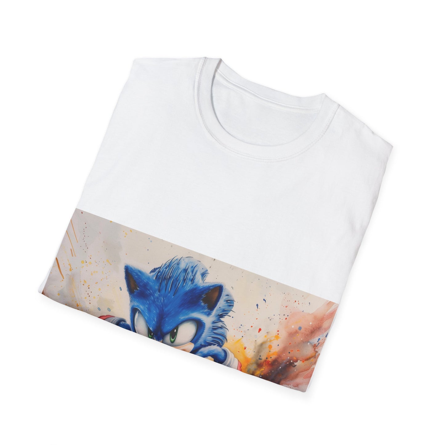 Sonic Watercolor Tee: A Speedy Splash