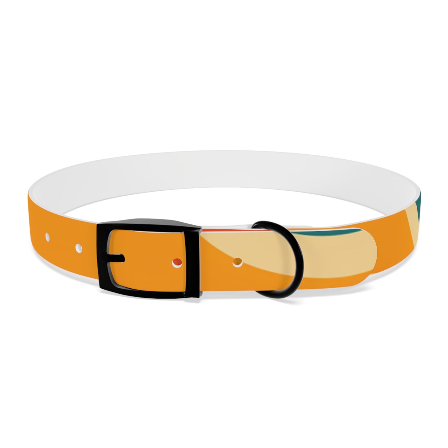 Retro Waves Dog Collar: Colorful & Vibrant Design