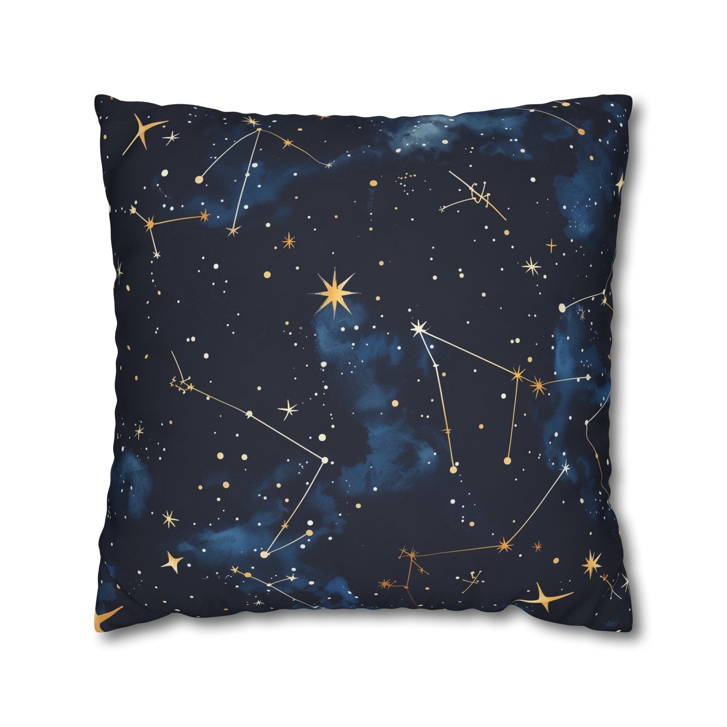 "Starry Night Pillowcase: Constellation Stars seamless pattern, dreamy galaxy design for cosmic bedroom decor"