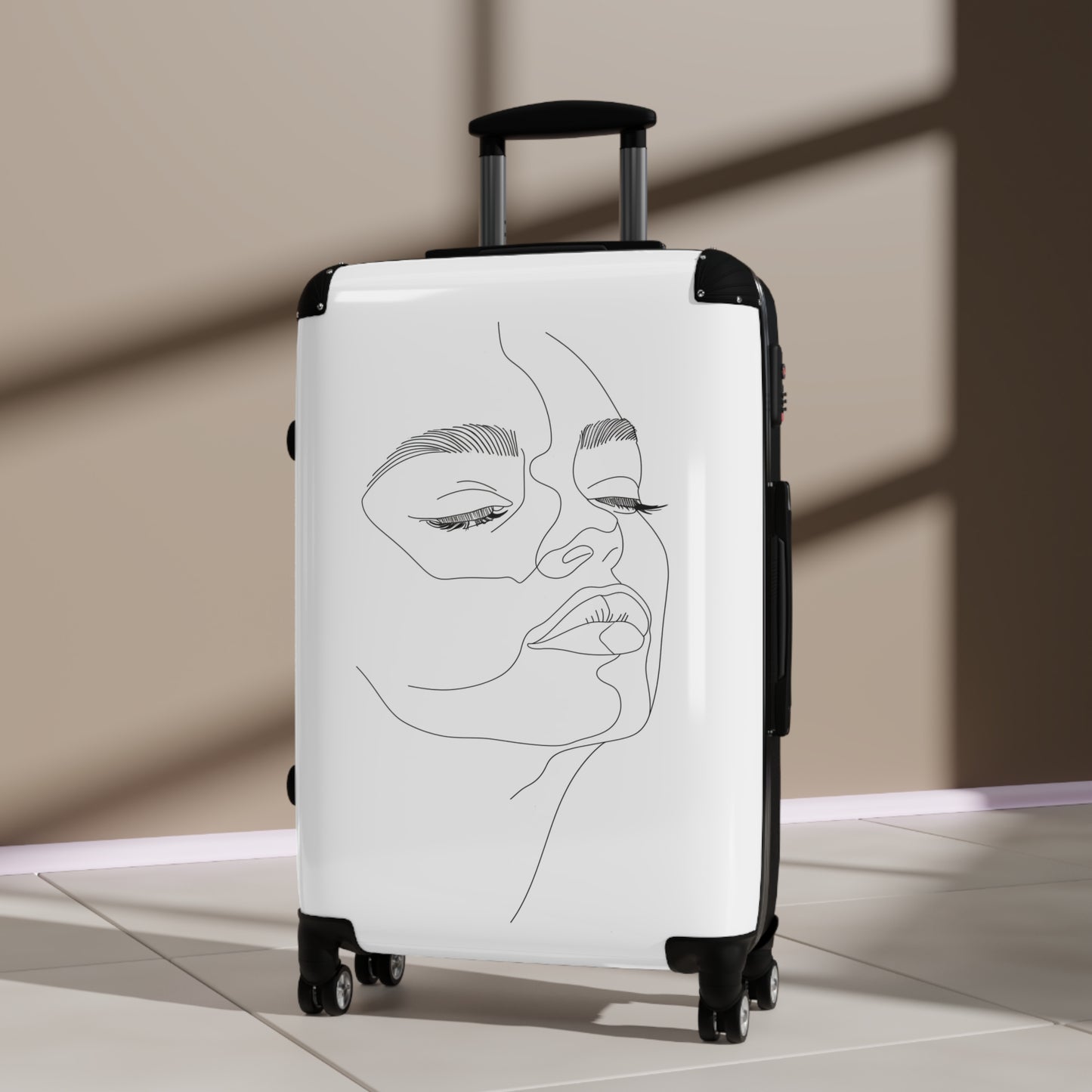 Chic Minimalist FaceInspired Suitcase