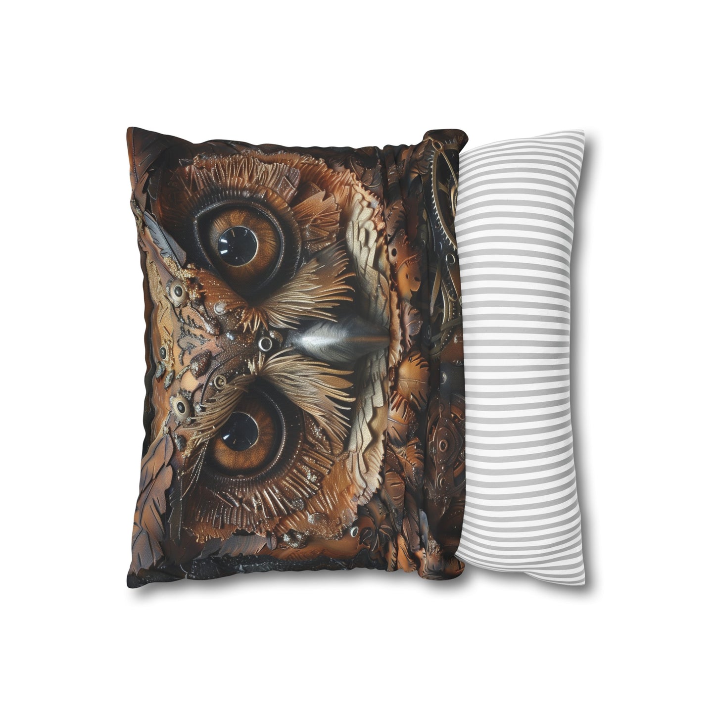 Steampunk Mechanical Owl Pillowcase - High-quality, stylish design for all seasons. Perfect gift!