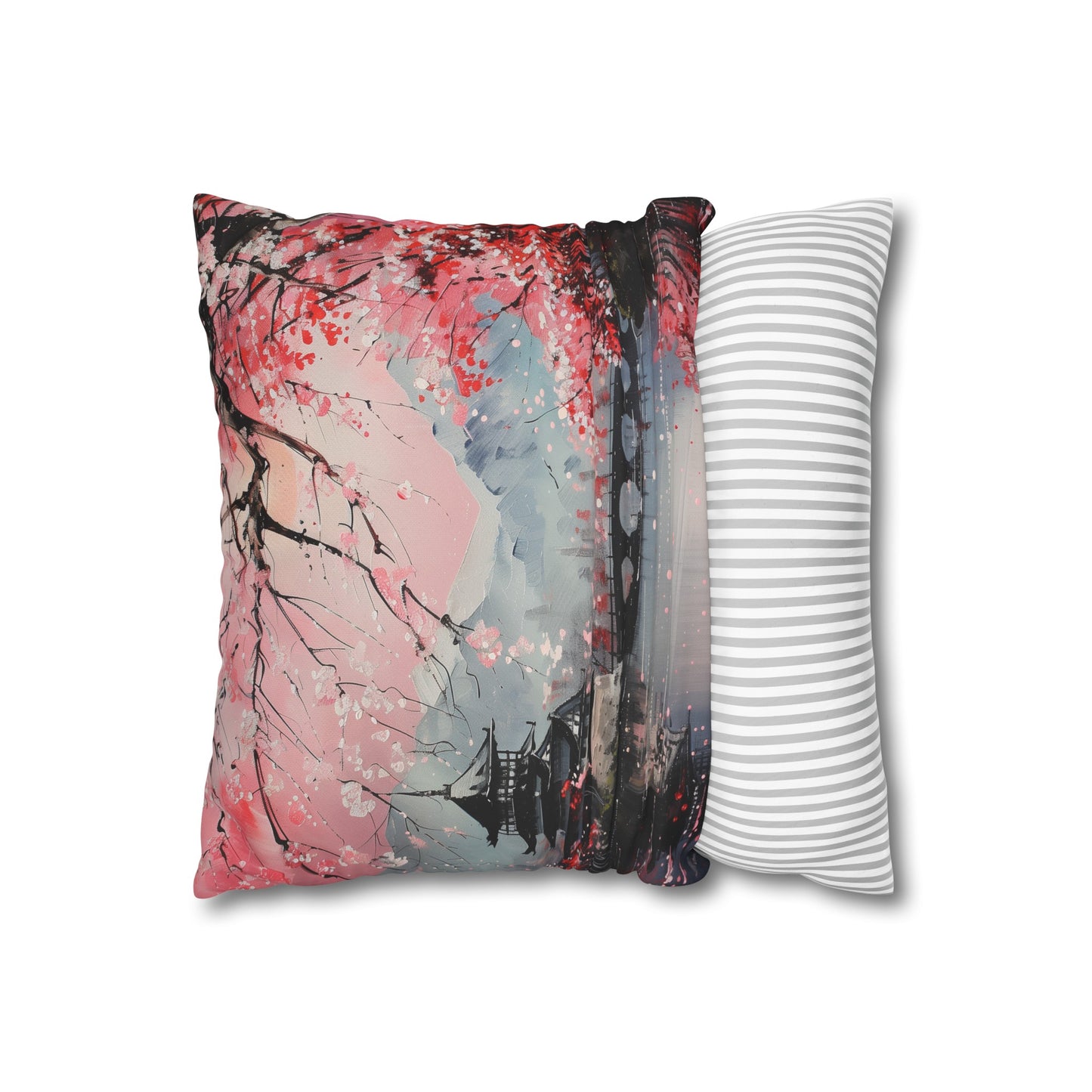 "Spring Sakura Pillowcase - Embrace the beauty of cherry blossoms, high-quality, comfortable, stylish, perfect for all seasons, makes a great gift"